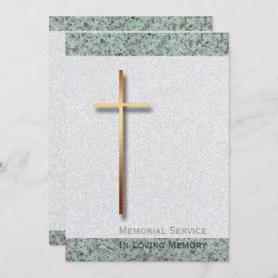 Croix d'or Pierre 1 Faire-part funéraire