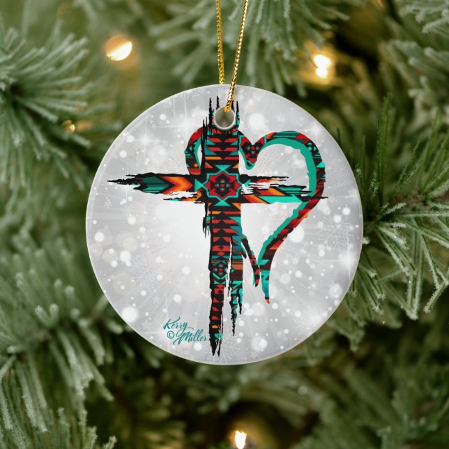 Croix du Sud-Ouest Et Ornement De Noël Du Coeur (Arbre)
