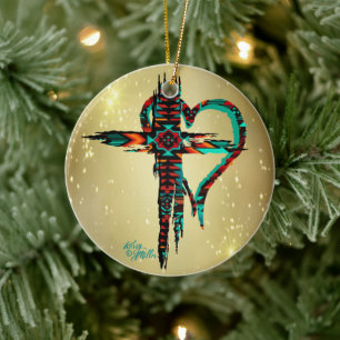 Croix du Sud-Ouest Et Ornement De Noël Du Coeur