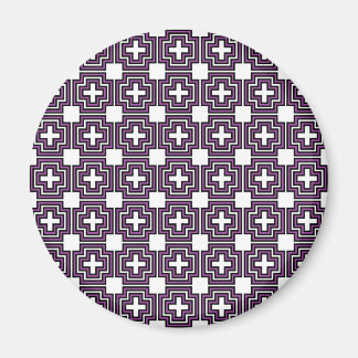 Croix et Carré pourpre - Aimant (rond)