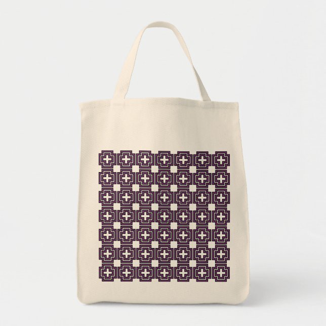 Croix et Carré pourpre - Sac fourre-tout (Devant)