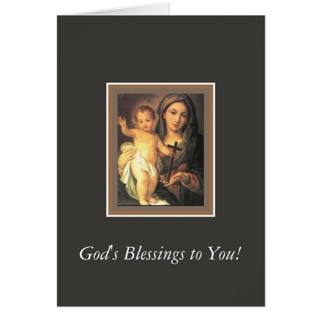 Croix infantile bénie de Vierge Marie Madonna le (Devant)