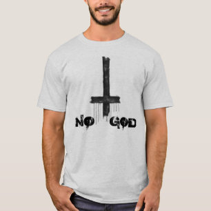 Croix inversée aucun T-shirt de Dieu