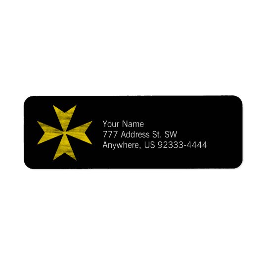 Croix maltaise étiquettes d’adresse retour