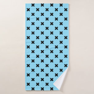 Croix noire sur le bleu bébé