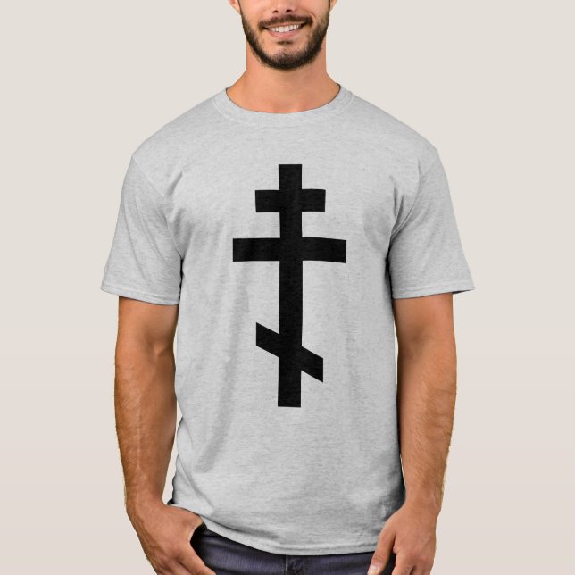 Croix orthodoxe du Christ T-shirt (Devant)