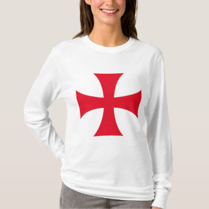 Croix templière Croisé Femme Manche Longue T-Shirt