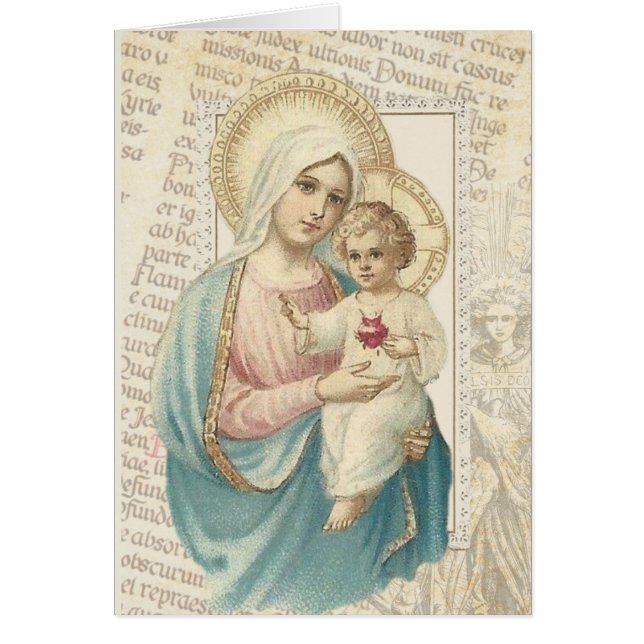 Croix vintage avec lys Texte latin et Angel (Devant)