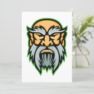Cronos Grec Dieu Grey Beard Invitation