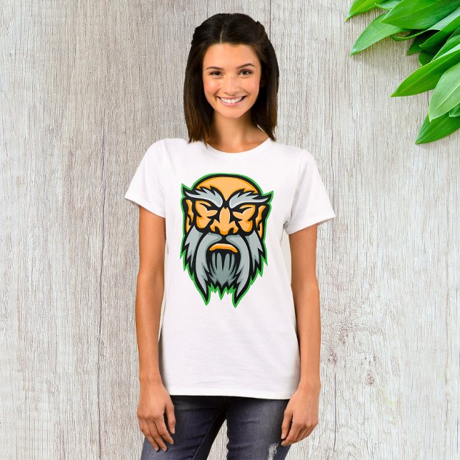 Cronos Grec Dieu Gris Beard T-Shirt (Créateur téléchargé)