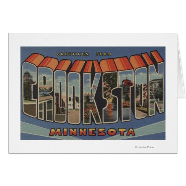 Crookston, Minnesota - Scènes de grandes lettres (Devant horizontal)