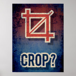 CROP poster de typographie drôle pour les graphist