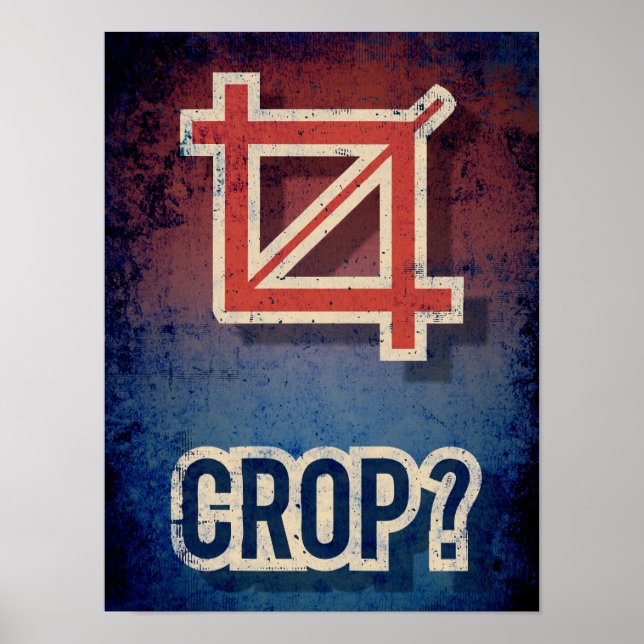 CROP poster de typographie drôle pour les graphist (Devant)