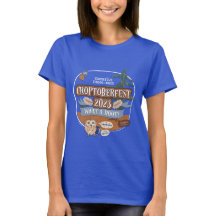 Croptoberfest 2023 T-shirt bleu femme