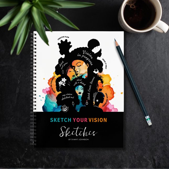 Croquez Votre Vision Livre de Croquis Afro Art Cré (A Unique Sketch Book For Visionaries)