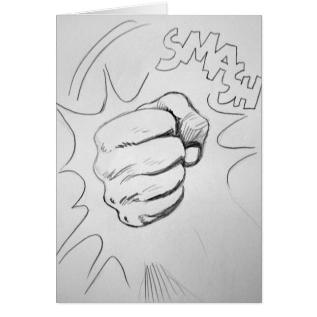 Croquis au crayon Pop Art Smash (Devant)
