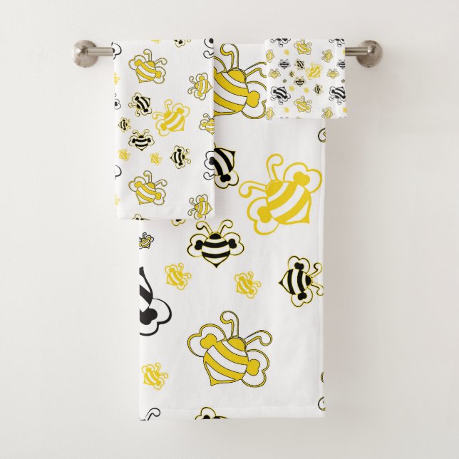 Croquis Bees Ensemble de serviettes de bain Motif  (En situation)