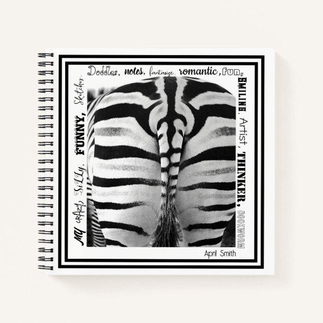 Croquis/Carnet - Carnet B/W Zebra (Devant)