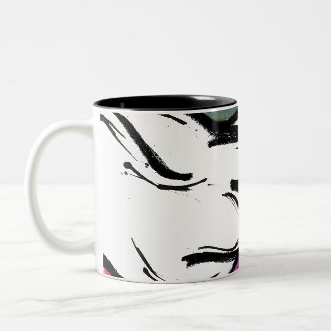 Croquis corporel Mug à café à deux tons (Gauche)