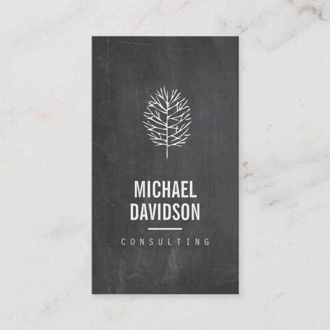 Croquis d'arbre biologique sur le Carte de visite  (Devant)