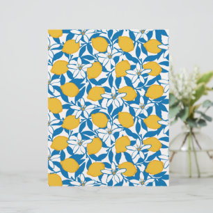 Croquis de citron floral - Feuilles de papier