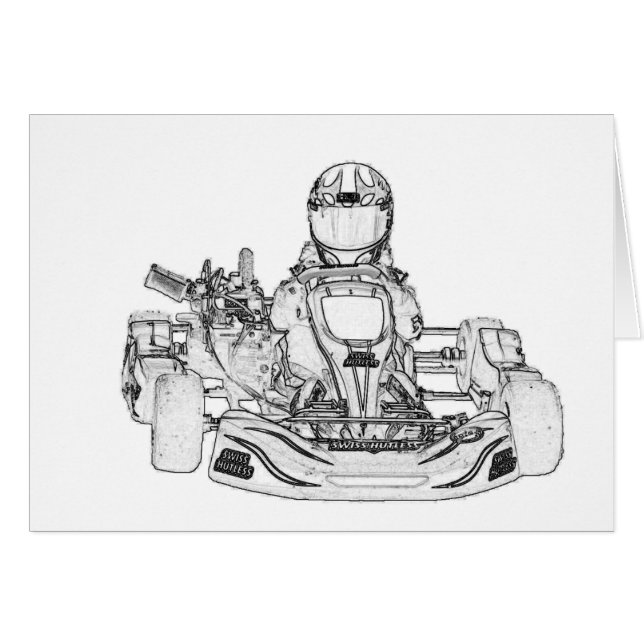 Croquis de emballage de crayon de kart (Devant horizontal)