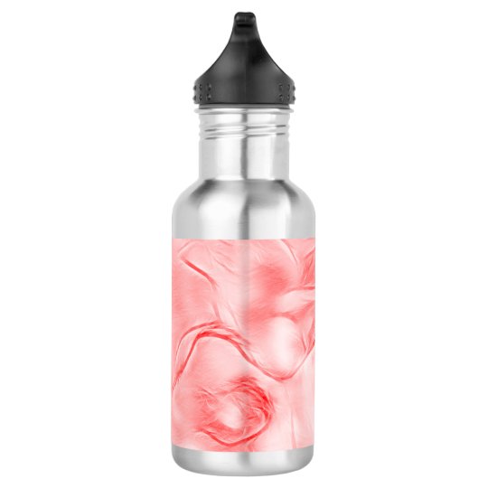 Croquis de fleur de deux tulipes en rouge bouteille d'eau en acier inoxydable