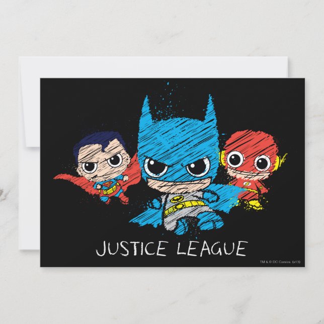 Croquis de la Mini Justice League (Devant)