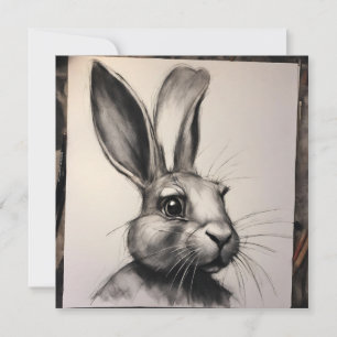 Croquis de lapin de charbon