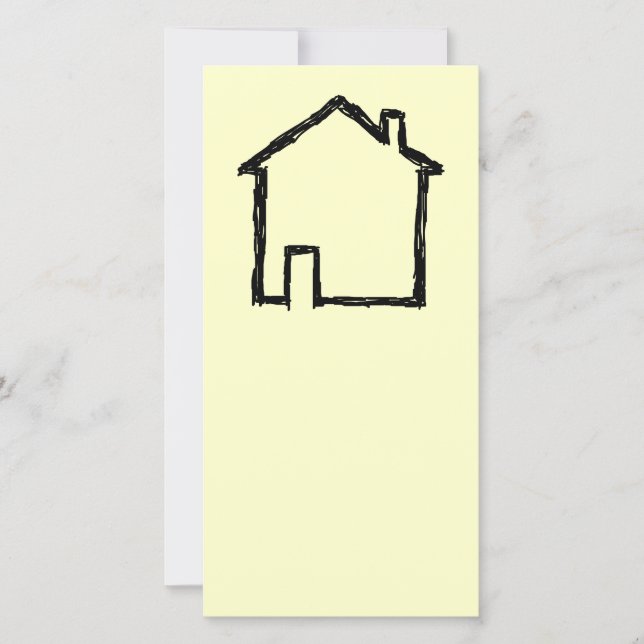 Croquis de maison. Noir et Crème. (Devant)