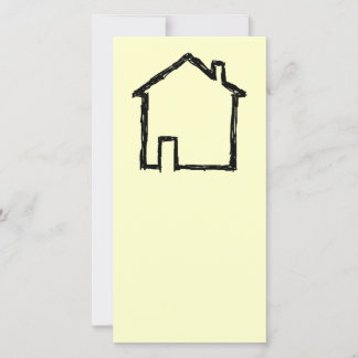 Croquis de maison. Noir et Crème.