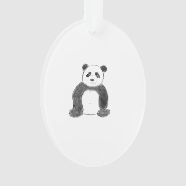 Croquis de panda en noir et blanc (dos)