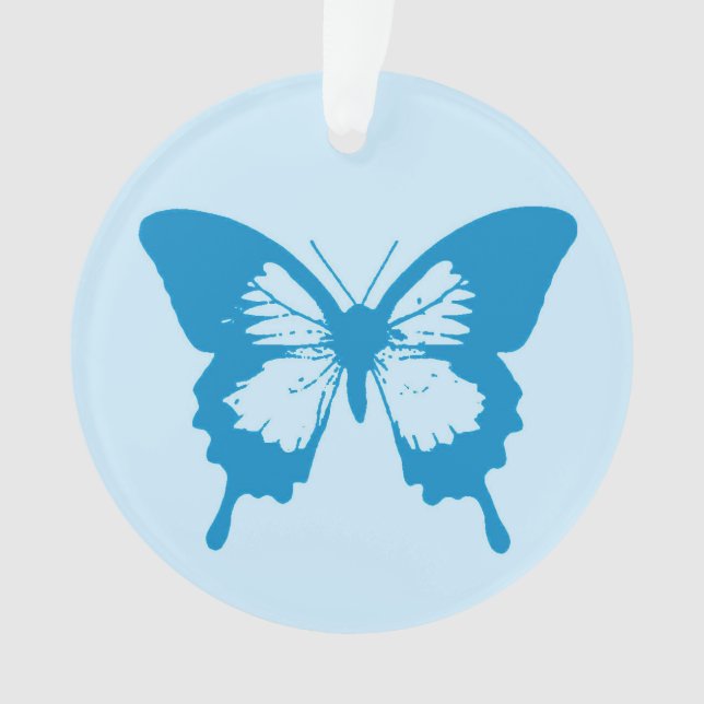 Croquis de papillon, bleu céruléen et bleu ciel (devant)