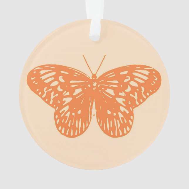 Croquis de papillon, orange corail (dos)