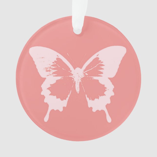 Croquis de papillon, rose corail (devant)