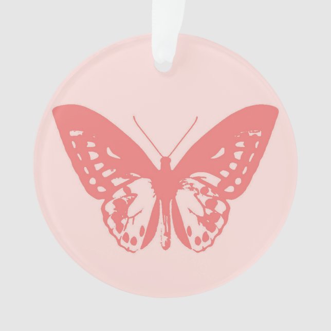 Croquis de papillon, rose corail (devant)