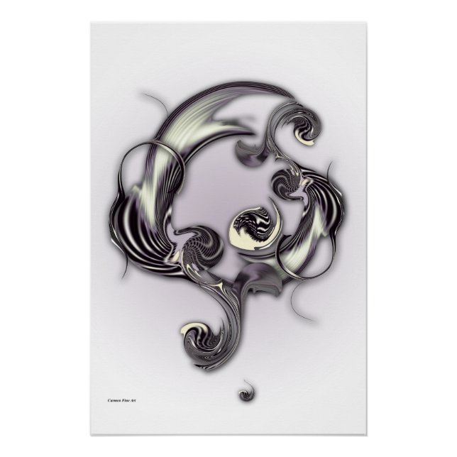 "Croquis de poésie inverse", Poster brillant (Devant)