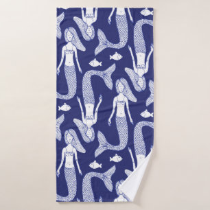 Croquis de sirène et de motif de poisson de style