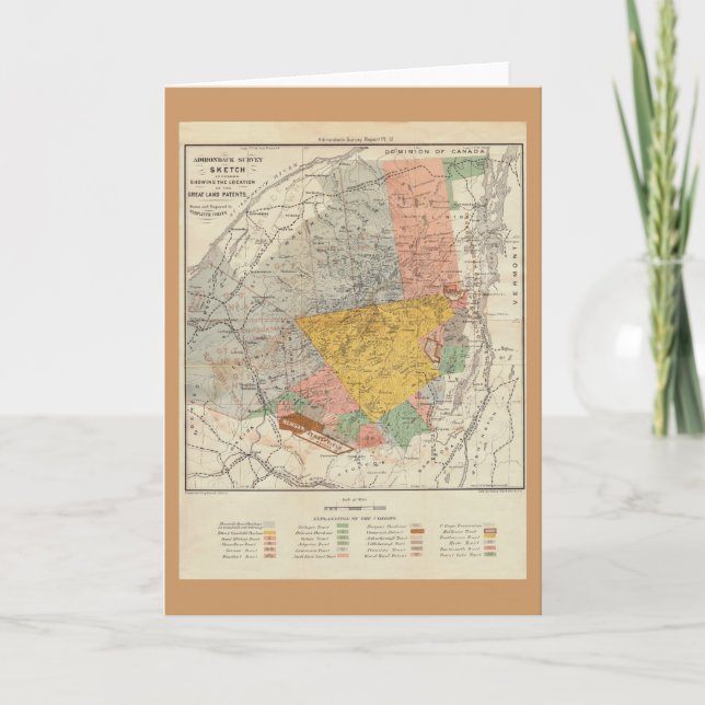 Croquis de sondage Adirondack - Carte Verplanck Co (Devant)