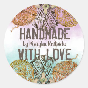 Croquis en fils tricot crochet étiquette cadeau s