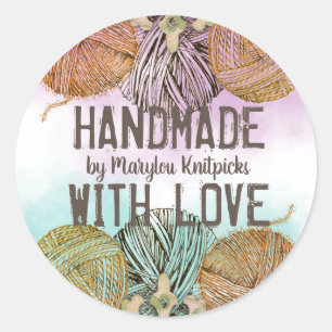 Croquis en fils tricot crochet étiquette cadeau st