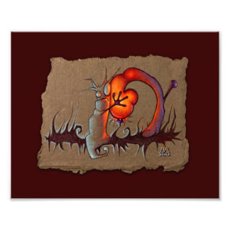 Croquis en papier gris : Hugues, Rouge, Impression