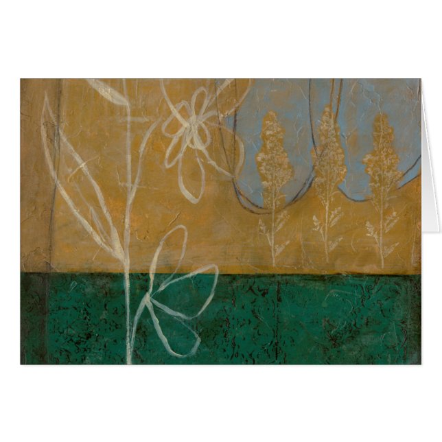 Croquis floral avec Fleur sauvage et Plante (Devant horizontal)