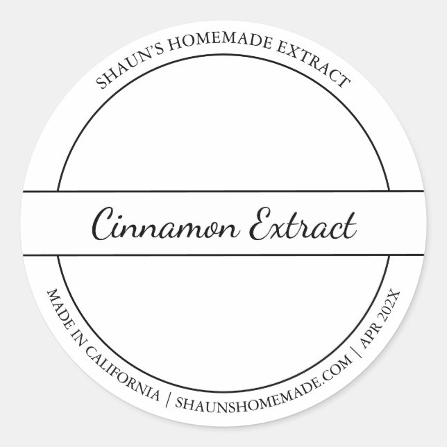 Croquis noir et blanc étiquette d'extraction de ca (Devant)