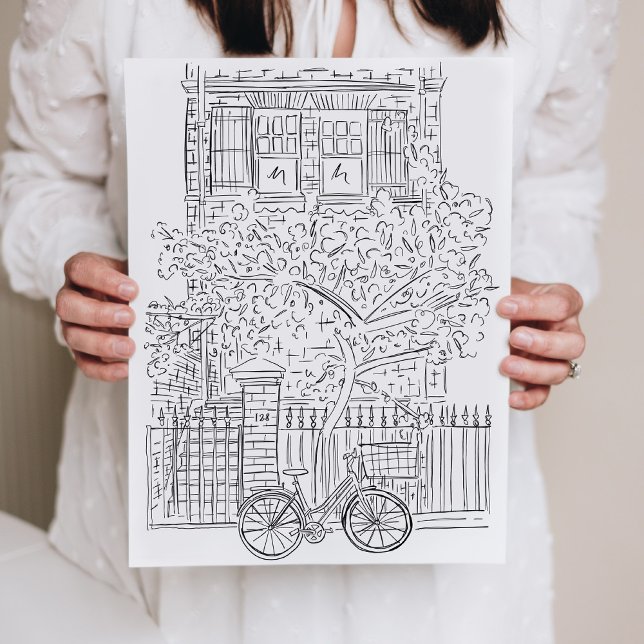 Croquis noir et blanc Poster de la boutique New Yo (Créateur téléchargé)