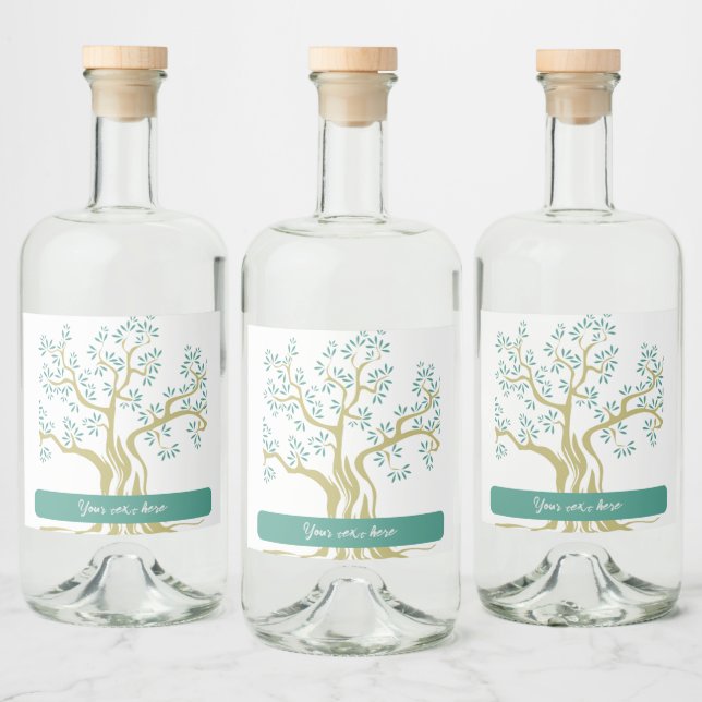 Croquis Olive Tree Étiquette de bouteille Liquor p (Bouteilles)