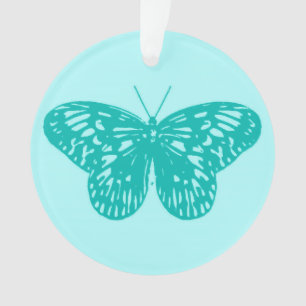 Croquis papillon, aqua et turquoise