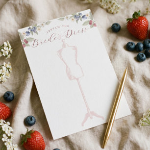 Croquis Robe de mariée Berry Sweet Jeu de Baby Sho