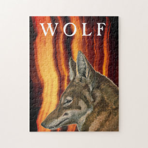 Croquis Wolf vintage Jigsaw Puzzle