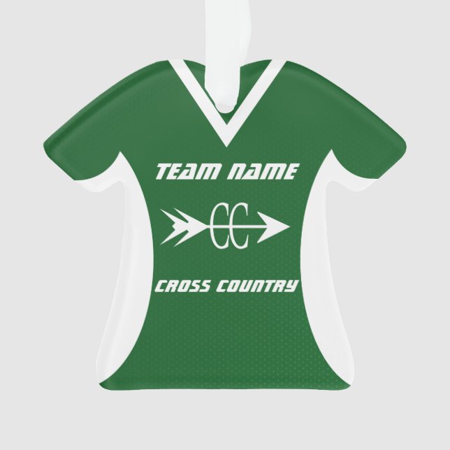 Cross Country Green Sports Jersey Photo (devant)